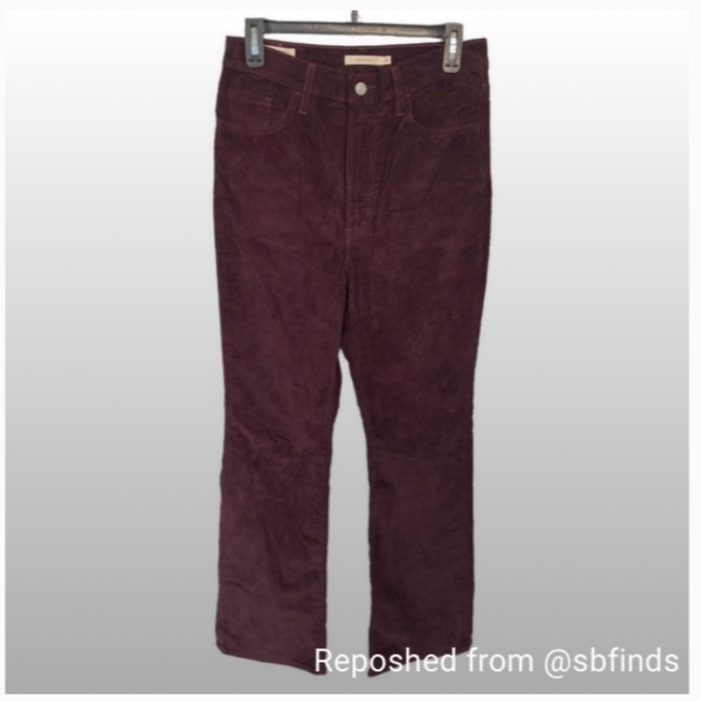 Levi’s Ribcage‎ Boot Corduroy Pants Size 29 Burgundy - Picture 6 of 6